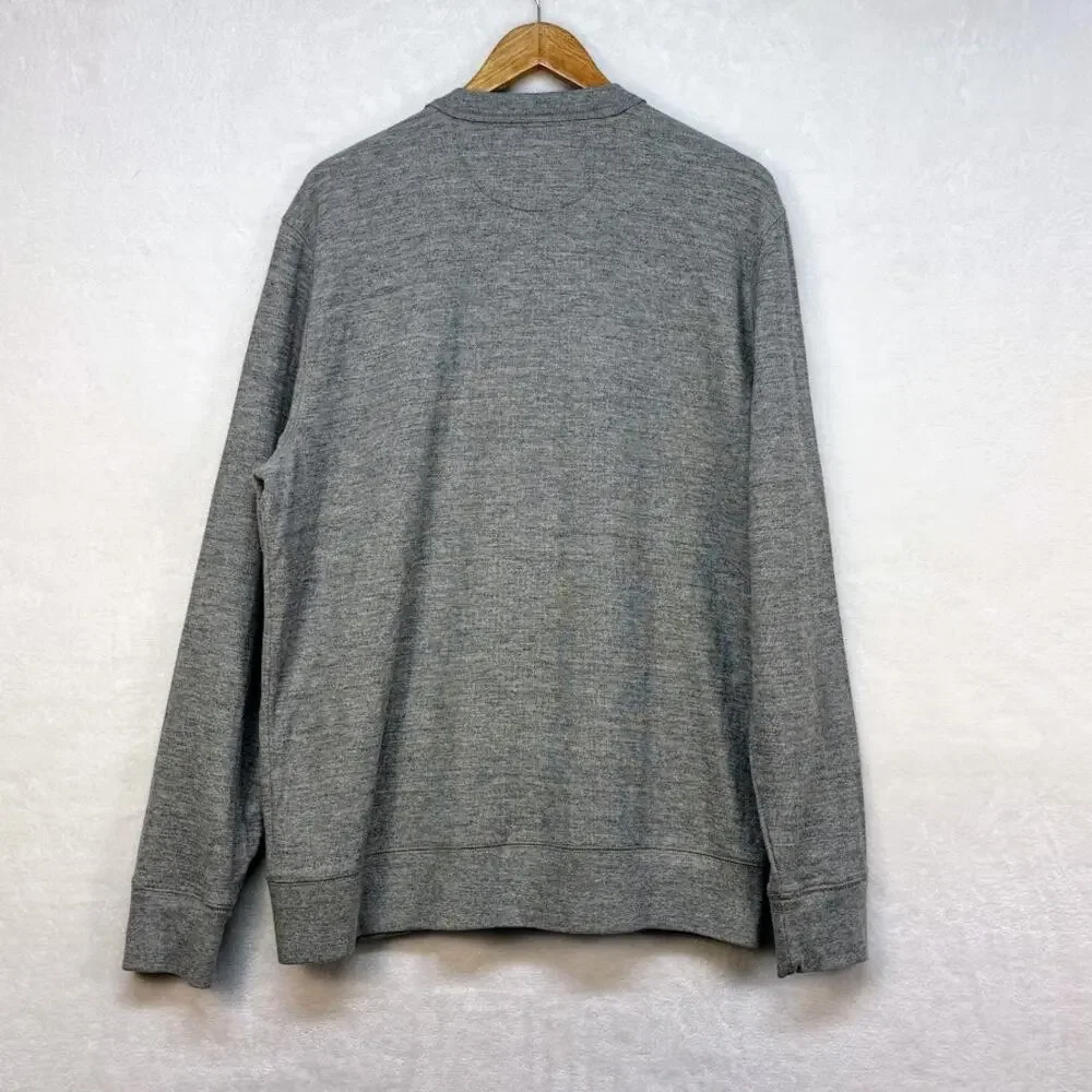 Banana Republic Cardigan Heritage Collection Fleece V Neck Pockets Gray Size XL